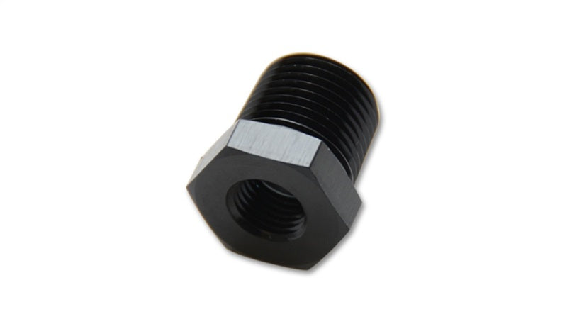 Vibrant 1/4-inch NPT female to 3/8-inch NPT male pipe reducer adapter fitting, metal fitting for plumbing connections