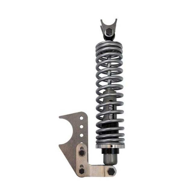 Pair of Moroso universal drag/street rear adjustable coil-over shocks with mounts, without springs, for car suspension upgrade.
