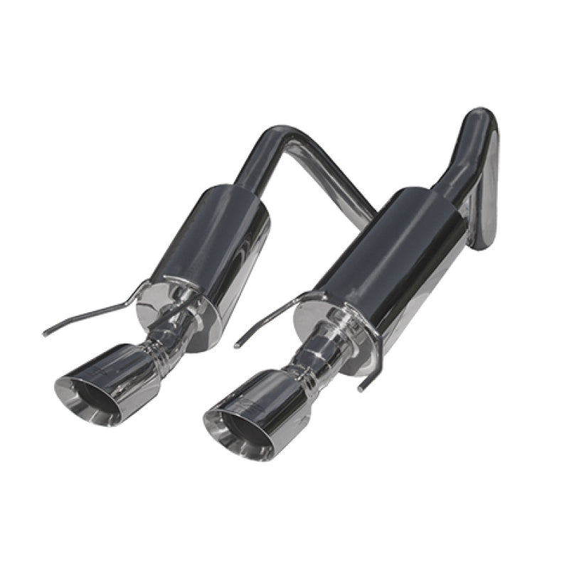 MBRP axle back exhaust for 2005-2008 Chevy Corvette with dual round dual-wall tips, featuring a sleek metal finish and custom fit.