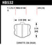 Hawk Performance rear HPS Street brake pads for Chevy Corvette 2006-2010, OEM pad design, high-performance brake components