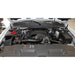 K&N black performance cold air intake kit installed in 2009-2013 Chevy Silverado 1500, Avalanche, Suburban, GMC Yukon.