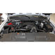 K&N black performance cold air intake kit installed in 2009-2013 Chevy Silverado 1500, Avalanche, Suburban, GMC Yukon.