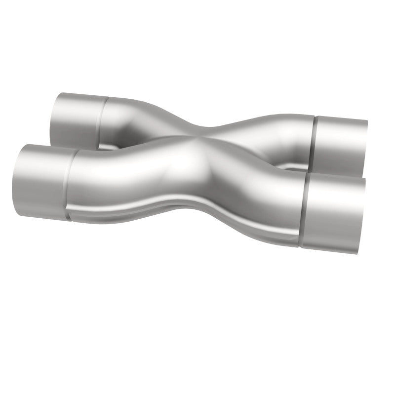 MagnaFlow Smooth Trans X 3/3 X 14 stainless steel X pipe for automotive exhaust systems.
