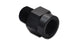 Vibrant aluminum 1/8-inch male BSP to 1/8-inch female NPT adapter fitting, showcasing the metallic threaded ends and smooth surface.