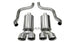 Polished CORSA Performance Corsa 2009-2013 Chevrolet Corvette C6 6.2L V8 axle-back exhaust system on the vehicle.