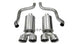 Polished CORSA Performance Corsa 2009-2013 Chevrolet Corvette C6 6.2L V8 axle-back exhaust system on the vehicle.