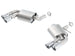 Borla axle back exhaust for 2016 Chevy Camaro 6.2L Atak rear section without dual mode valves, showcasing polished metal components.