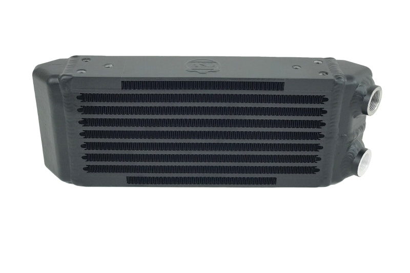 CSF universal dual-pass oil cooler with M22 x 1.5 fittings, 13-inch length, 4.75-inch height, and 2.16-inch width.