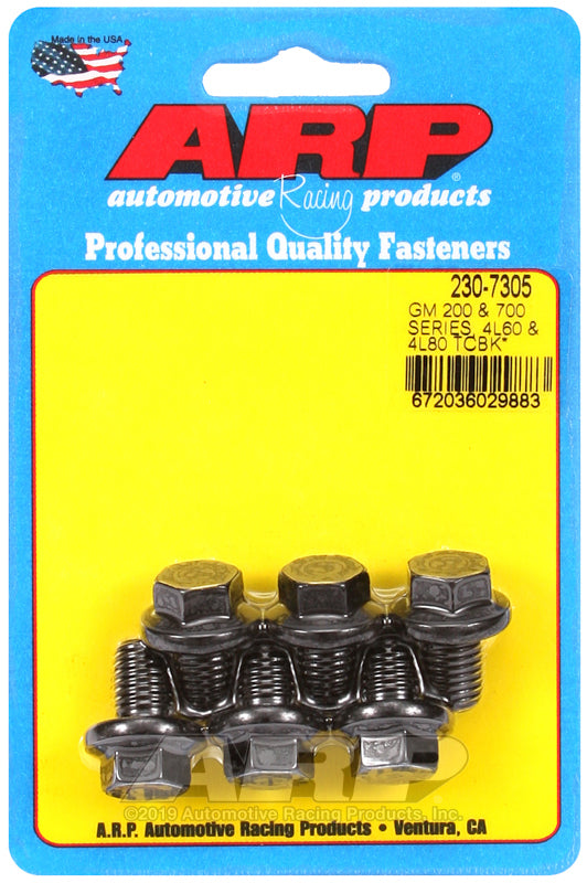 ARP GM 200/700 4L60/4L80 torque converter bolt kit, 6-piece hardware set for automatic transmissions.