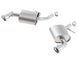 Borla axle-back exhaust system for 2016-2017 Chevy Camaro 3.6L V6 with single split rear exit, chrome finish and dual exhaust tips