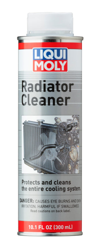 LIQUI MOLY radiator cleaner additive in 300mL bottle, designed for vehicle cooling system maintenance and cleaning.