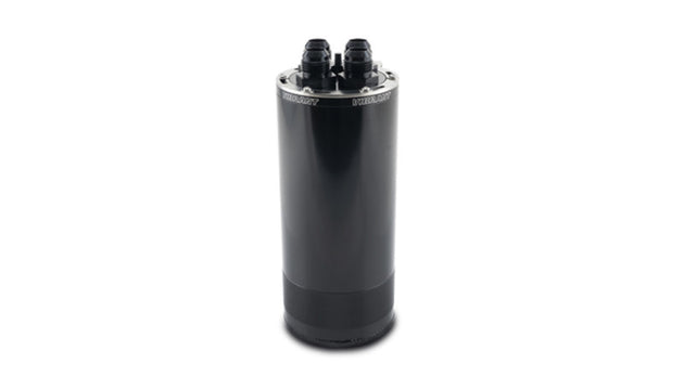 Vibrant large 2.0L 4-port oil catch can assembly with multiple inlet and outlet ports, designed for automotive engine ventilation.