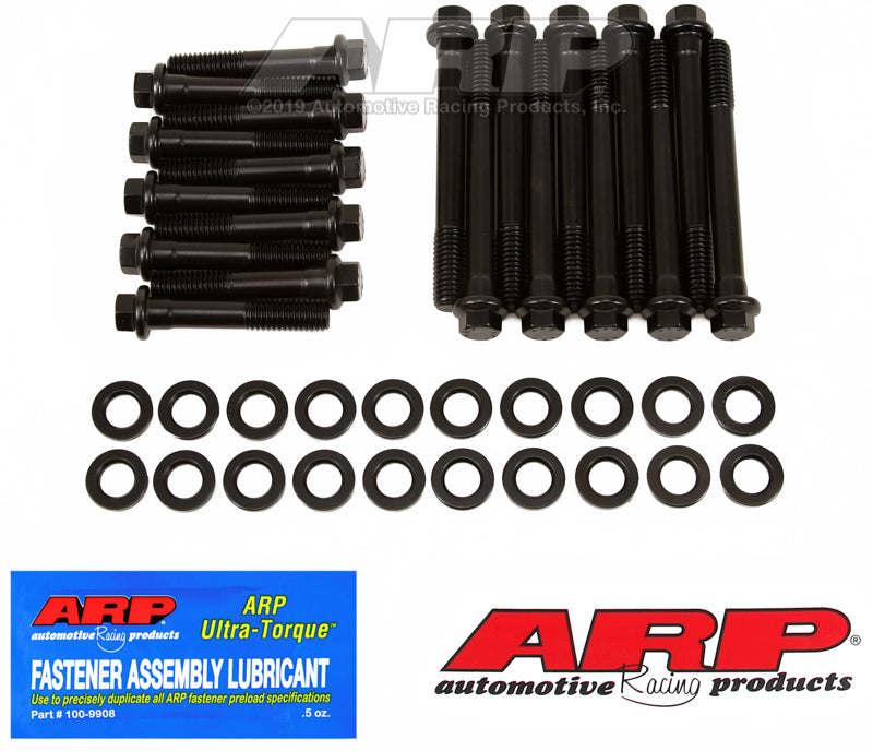ARP SB Ford 289-302 head bolt kit with standard head studs and bolts, detailed view showing metal components for engine assembly.