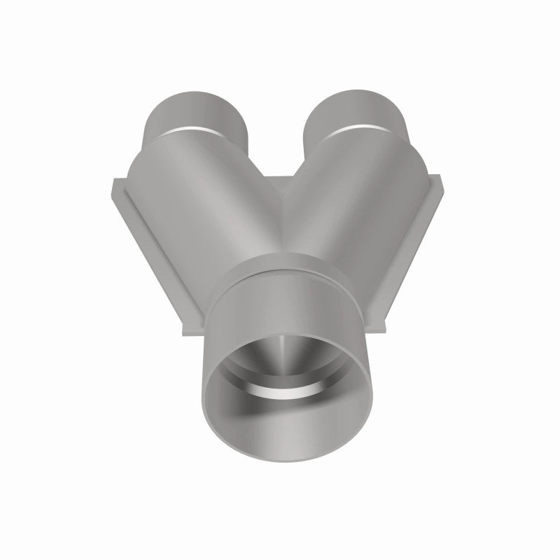 MagnaFlow Y pipe, smooth transition, 2.5/3 inch diameter, aluminum construction, designed for automotive exhaust systems.