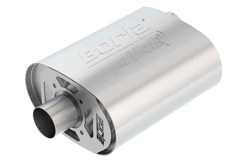 Borla CrateMuffler for Ford 5.0L Coyote with ATAK exhaust, 2.5-inch offset/center inlet, 12x6x10.34-inch muffler, automotive exhaust part