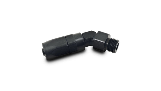 Vibrant Male -10AN 45 Degree Hose End Fitting with 7/8-14 Thread, designed for high-performance fluid connections.