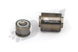 DeatschWerks stainless steel 8AN 100 micron universal inline fuel filter housing kit with mounting bracket and fittings.