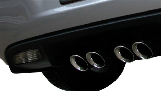 CORSA Performance Axle-Back Sport exhaust system with polished tips and sleek stainless steel pipes.