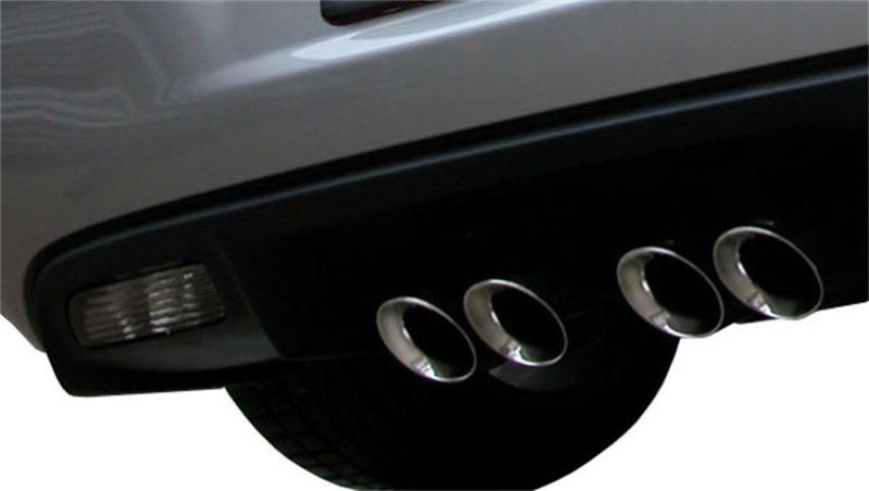 CORSA Performance Axle-Back Sport exhaust system with polished tips and sleek stainless steel pipes.