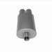 MagnaFlow stainless steel muffler with tip, 14x5x8 inches, featuring dual inlet and outlet pipes for automotive exhaust.
