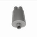 MagnaFlow stainless steel muffler with tip, 14x5x8 inches, featuring dual inlet and outlet pipes for automotive exhaust.