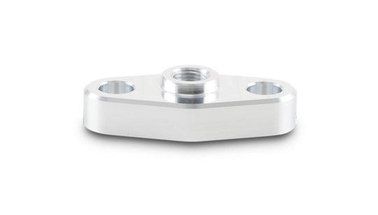 Vibrant oil inlet flange for Garrett GT/GTX turbo, 1/8in NPT female thread, made of durable gasket material.