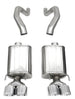 Polished CORSA Performance axle-back exhaust with 4.5-inch twin tips for Chevrolet Corvette C6 Z06 and ZR1 models