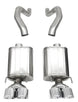 Polished CORSA Performance axle-back exhaust with 4.5-inch twin tips for Chevrolet Corvette C6 Z06 and ZR1 models