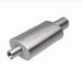 MagnaFlow stainless steel muffler with tip, 14x5x8 inches, featuring dual inlet and outlet, designed for automotive exhaust systems.