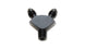 Vibrant aluminum -3AN x -3AN x 1/8 inch NPT Y-Adapter fitting showing smooth finish and threaded ends for fluid connections