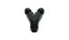 Vibrant aluminum -8AN Y-adapter fitting with three hose connections, showcasing the metal finish and compact design.