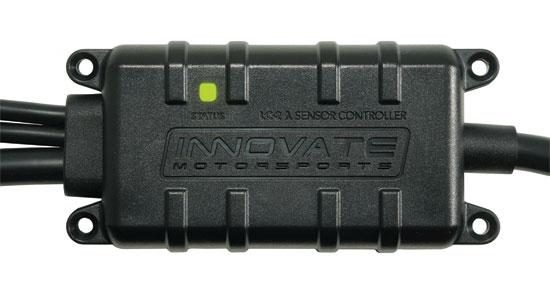 Innovate LC2 digital wideband lambda sensor controller gauge component for precise air-fuel ratio monitoring by Innovate Motorsports.