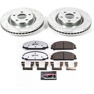 PowerStop Z26 Street Warrior front brake kit for 2008-2009 Pontiac G8, performance brake rotors and pads for enhanced stopping power