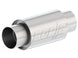 Borla XR-1 Sportsman Shorty racing muffler with 3.5-inch inlet/outlet, 8-inch length, round shape, black finish for high-performance vehicles.