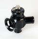 Turbosmart BOV Kompact Dual Port 34mm blow-off valve with metallic finish, showcasing the compact design and dual ports.