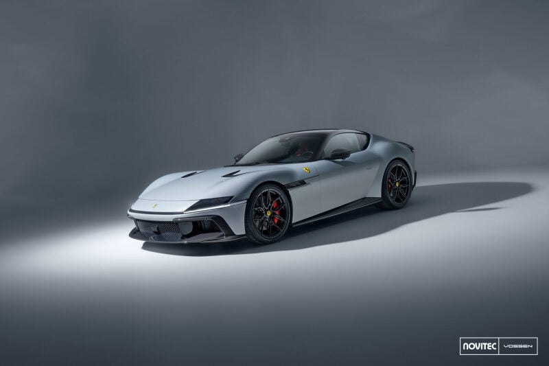 Vossen x Novitec NF11 21-inch forged gloss black front wheel for Ferrari 12C, 5x114.3 bolt pattern, ET34 offset.