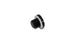Vibrant M12 x 1.5 metric port plug with crush washer, automotive fitting component, black metal with threaded design.