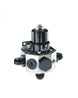 Aeromotive Pro-Series EFI fuel pressure regulator installed on a vehicle, showcasing its compact design and precise pressure control.