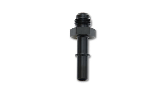 Vibrant EFI adapter fitting with -8AN to 3/8 inch hose barb push-on connection for fuel system applications.