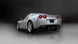 Polished CORSA Performance axle-back exhaust for Chevrolet Corvette C6 2005-2007 with 6.0L V8 engine, showing the sleek exhaust tips.