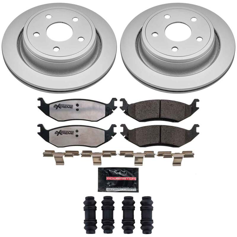 PowerStop rear Z36 coated brake kit for Chrysler Aspen 2007-2009, designed for truck and towing performance.