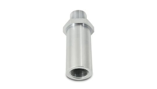 Vibrant replacement oil filter bolt with 3/4-16 thread for oil coolers, metallic finish, showing detailed threading and hex head.
