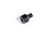 Radium Engineering M10x1mm female to 1/8 NPT male fitting showing detailed metal connector with threading and hexagonal shape.