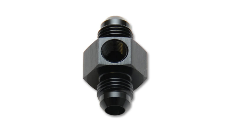 Vibrant -6AN male union adapter fitting with 1/8 inch NPT port, made of durable metal, for high-performance fluid connections.