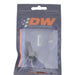 DeatschWerks 6AN ORB male to 5/16 inch triple barb fitting with O-ring, matte black anodized finish for fuel or fluid lines.