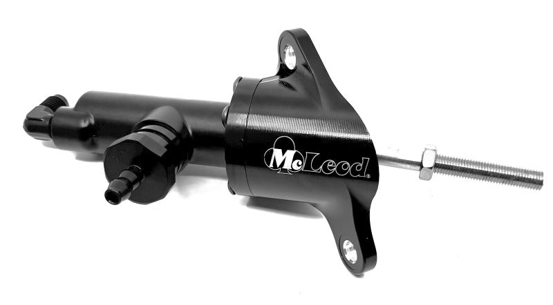 McLeod Racing clutch master cylinder with 3/4 inch bore, remote reservoir, and 8-hole flange for automotive hydraulic clutch systems.