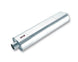 Borla oval XR-1 multi-core racing muffler with 3-inch inlet and outlet, black finish, and compact rectangular shape.