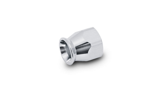 Vibrant chrome -6AN hose end socket fitting for PTFE hoses, showing detailed metal construction and threading for secure connection.