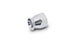 Vibrant chrome -8AN hose end socket fitting for PTFE hoses, shown in a close-up image highlighting the shiny metal finish.