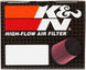 K&N Engineering drop-in air filter for 2016 Cadillac ATS-V V6 3.6L engine, showing the clean, reusable replacement filter element.